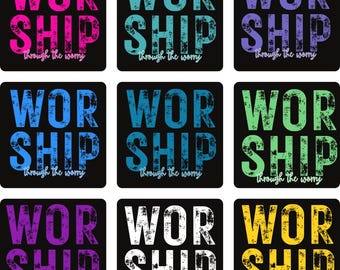 Worship Through The Worry PNG, Christian Design (Digital Download)