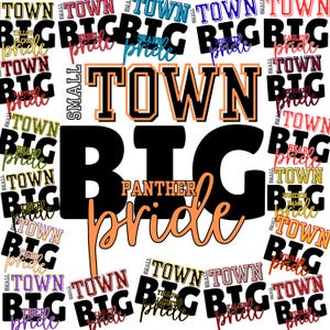 Small Town Spirit PNG: High School Mascot, Football Design (Digital Download