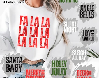 Preppy Retro Christmas Bundle, PNG SVG (Digital Download)