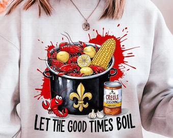 Crawfish Boil PNG Design: Hand-Drawn Sublimation Art (Printable Download)