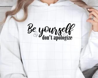Be Yourself SVG: Boho Girl Teen Design Cut File (Digital Download)