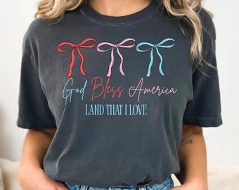 God Bless America PNG: Coquette 4th of July Sublimation Art (Digital Download)