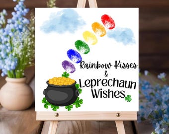 St. Patrick's Day Handprint Art: Rainbow Pot of Gold (Printable)