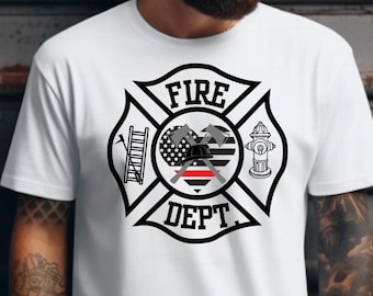 Fire Department Maltese Cross SVG PNG: Firefighter Design (Digital Download)