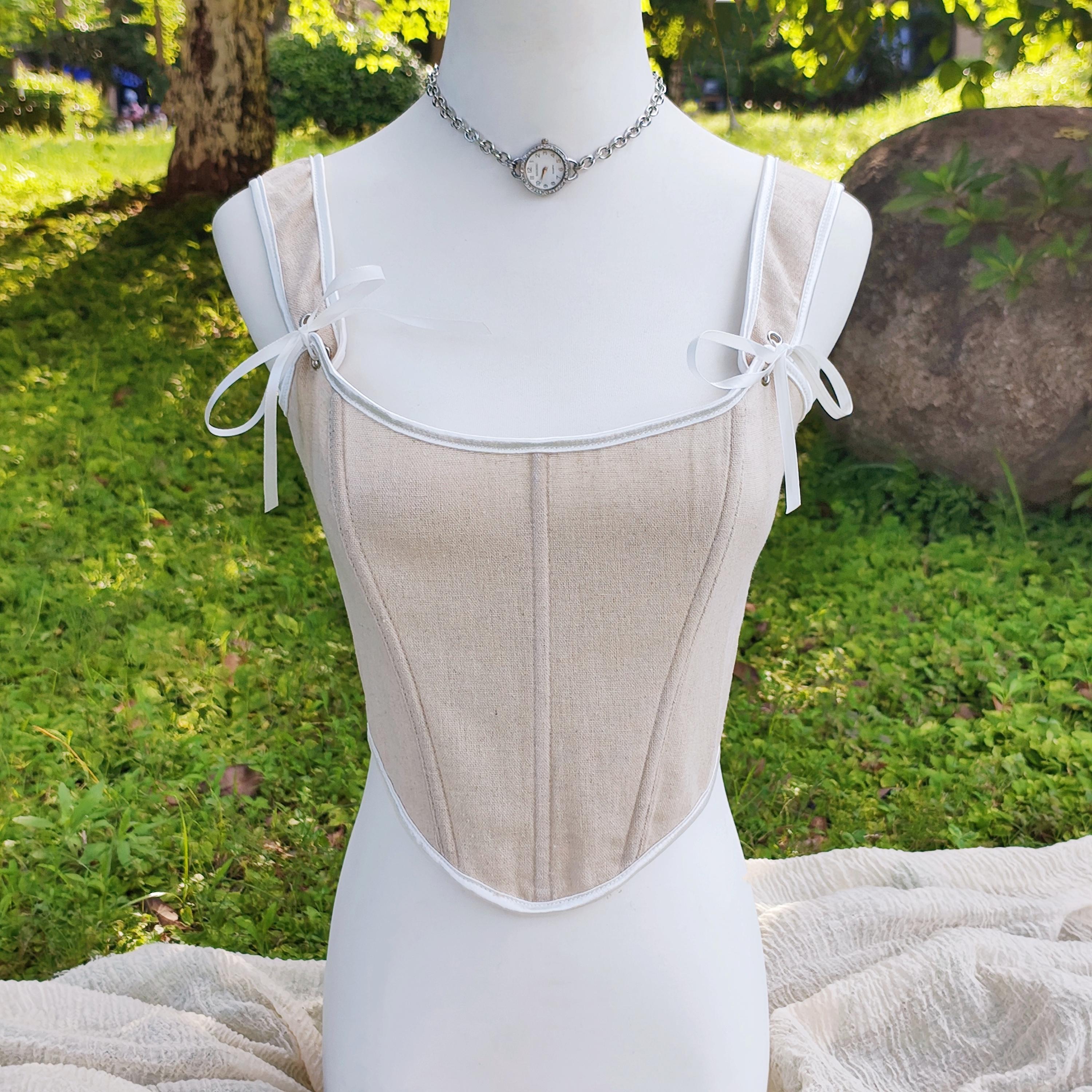 Corset Back Linen Dress - Etsy