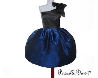 Royal Blue Prom Dress Blue Sheer Overlay Dress Party Dress Custom in Your Size