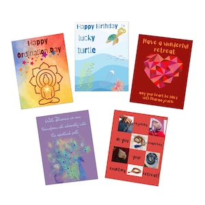 Boeddhistische wenskaarten: voor retraites, telretraites, Lucky Turtle-verjaardag, tegenslag transformeren. Een zeldzame vondst!