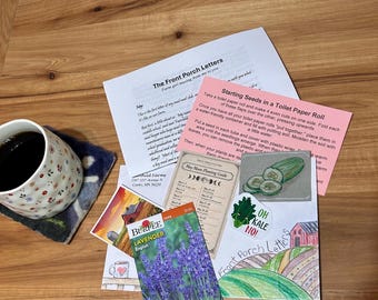 Monthly Snail Mail Subscription Box, Farm Letters Pen Pal, Cottagecore Cozy Gift, Seasonal Storytelling Subscription