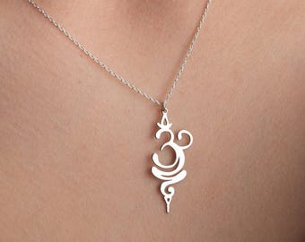 Breathe Necklace Gold Yoga Necklace Spiritual Yoga Breathe Necklace Dainty Gift for Yoga Lover Necklace Peaceful Symbol