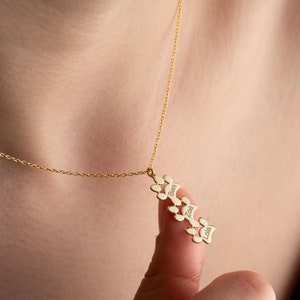 Dainty Paw Print Name Necklace Gold Pet Name Necklace Sterling Silver Paw Print Name Necklace Custom Pet Necklace Gift for Dog Mom Or Dad