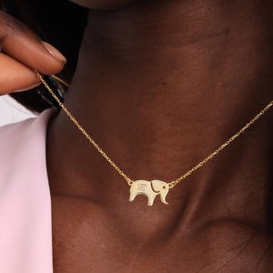 Colar de elefante personalizado Colar de animal personalizado Colar de elefante de prata esterlina Joia de elefante para mulheres Colar delicado com iniciais