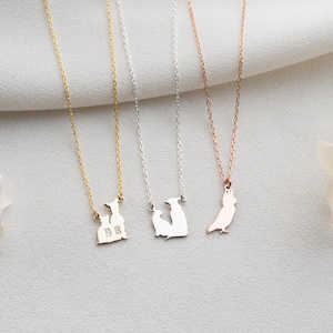 Colar personalizado com inicial para animal de estimação, colar dourado personalizado para gato com letra, colar delicado para cachorro, para mãe, colar com vários animais de estimação para mulheres