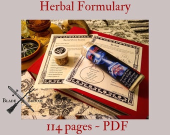 NEW Herbal Formulary Recipe Book BOS Sheets PDF format-- 114 pages Book of Shadows pages by Asteria Books
