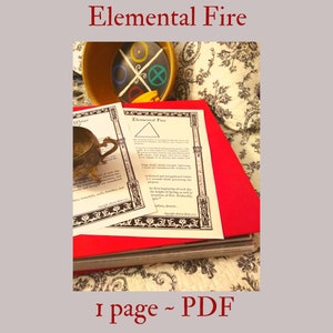 Elemental Fire PDF -- Book of Shadows -- BOS page