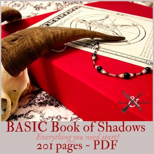 Basic BOS Sheets -- 201 pages --  PDF format-- Book of Shadows pages by Asteria Books