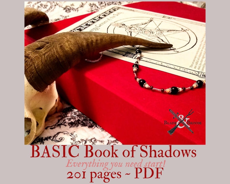 Basic BOS Sheets 201 pages PDF format Book of Shadows pages by Asteria Books image 1