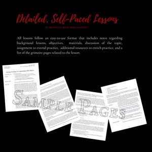 Year 1 Traditional Witchcraft Course self-paced 501 pg PDF guide book with book of shadows image 3
