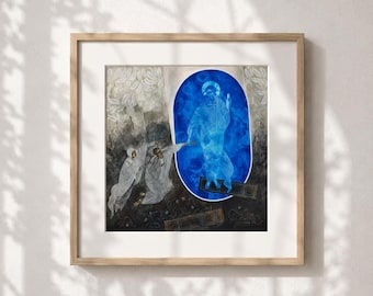 Descent Into Hell (Resurrection of Jesus), framed art reproduction - Christian icon, museum-quality fine art print, modern iconography