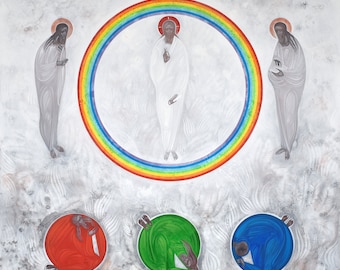 Transfiguration of Jesus Christ - high-quality giclee art print, modern religious art, collectable art, contemporary Christian iconography