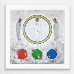 Transfiguration of Jesus Christ - framed modern Christian icon print, gallery-quality giclee print, modern sacred art, biblical artwork