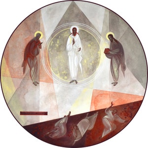 Transfiguration of Jesus Christ, giclee print on archival paper - collectible Christian icon, iconart, modern iconography, sacred art