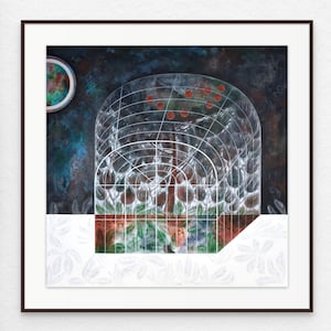 Garden of Eden framed giclee print - modern sacred art for religious home decor, limited edition gallery-quality art reproduction