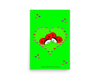 Plakat HappyTottii® „Serca na trawie”