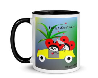 Kubek HappyTottii "Joy & Fun" z różnymi kolorami wewnątrz do wyboru
