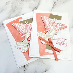 Butterfly Birthday Handmade Card Set of 2