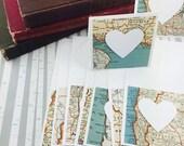 Mini Heart Cards Map Globetrotter Collection Set of 9