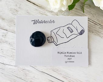 Echantillons d&#39;aquarelle Sennelier, ÉNORMES cartes de points aquarelles sur papier aquarelle en différentes couleurs au choix