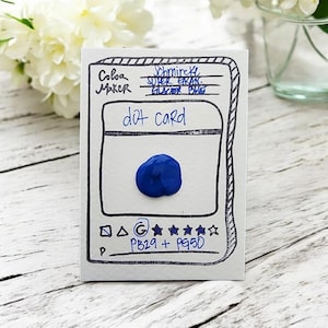 Muestras de acuarela INDIGO, ENORMES tarjetas con puntos de acuarela sobre papel de acuarela de varias marcas para elegir