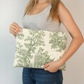 Quilted Laptop Sleeve, Green Cozy Laptop iPad Sleeve, MacBook Sleeve, Aesthetic Laptop Case, Cute Handmade Toile de Jouy Gift for Her product logo