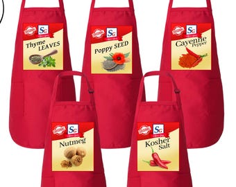 Spice Label Chef Apron: Funny Halloween Cooking Costume
