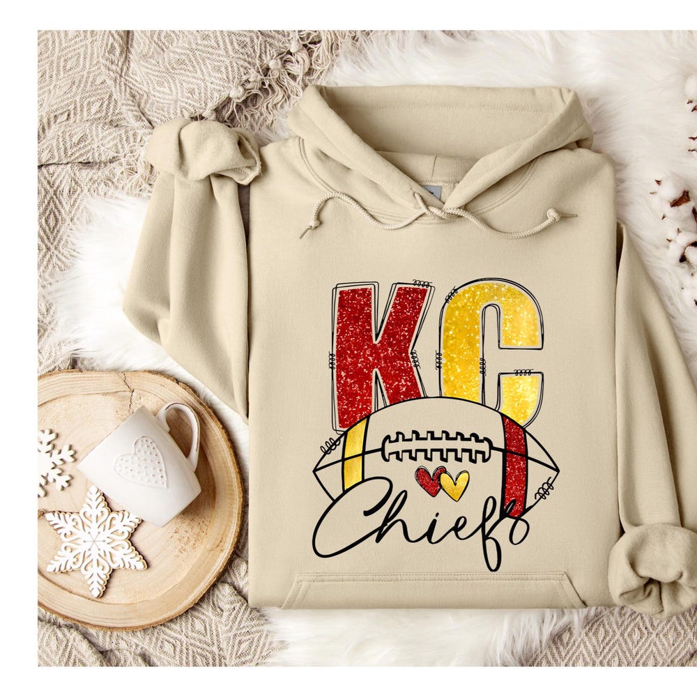 Kansas City Chiefs Hoodie, Trendy Kansas City Hoodie, Football Crewneck Hoodie, Kansas City Hoodie, Game Day Hoodie, Chiefs Jersey Hoodie