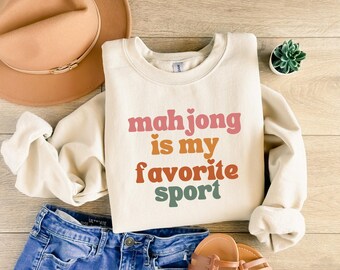 Funny Mahjong Sweatshirt | Game Night Shirt, Mahjong Player Gift
