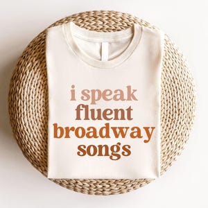 I Speak Fluent Broadway Songs Shirt, Drama Acting Sweater, Stage Play, Drama Teacher, Gift for Musical Teacher, Musical Teacher Gift