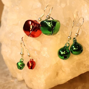 Asymmetric Mismatched Earrings Fun Quirky Winter Jingle Bell Jewelry Gift Novelty Aesthetic Earring Christmas Party Gift for Girlfriend