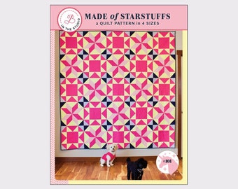 Gemaakt van Starstuffs Quiltpatroon Instant Download door Rebecca Danger voor B In The Studio | Sterrenquilt | Quiltpatroon voor beginners