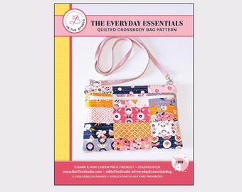 The Everyday Essentials Quilted Crossbody Bag Pattern Instant Download By Rebecca Danger For B In The Studio | Quilted Bag Pattern