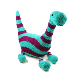 Basil the Boogie-Woogie Brontosaurus Knitting Pattern Pdf INSTANT DOWNLOAD image 3