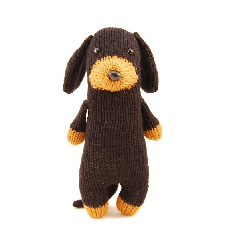 Tofu the Gentle Dachshund Knitting Pattern Pdf INSTANT DOWNLOAD image 3