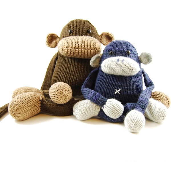 Jerry the Musical Monkey Knitting Pattern Pdf INSTANT DOWNLOAD