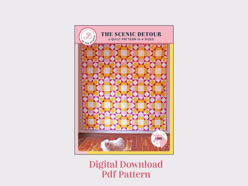 Scenic Detour Quilt Pattern Instant Download By Rebecca Danger For B In The Studio Modern Quilt Pattern Beginner Quilt Pattern image 1