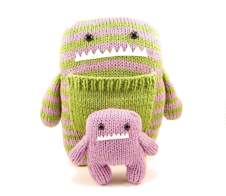 Daphne and Delilah the Momma and Baby Monster Knitting Pattern Pdf INSTANT DOWNLOAD image 3