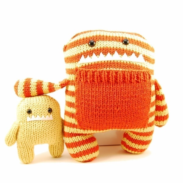 Daphne and Delilah the Momma and Baby Monster Knitting Pattern Pdf INSTANT DOWNLOAD