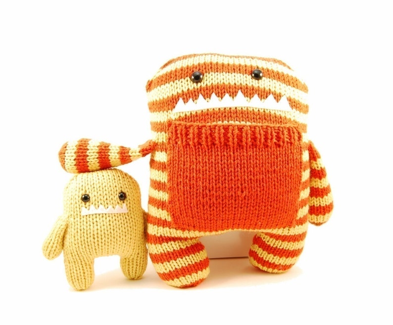 Daphne and Delilah the Momma and Baby Monster Knitting Pattern Pdf INSTANT DOWNLOAD image 1