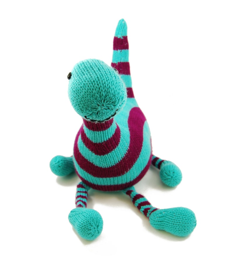 Basil the Boogie-Woogie Brontosaurus Knitting Pattern Pdf INSTANT DOWNLOAD image 5