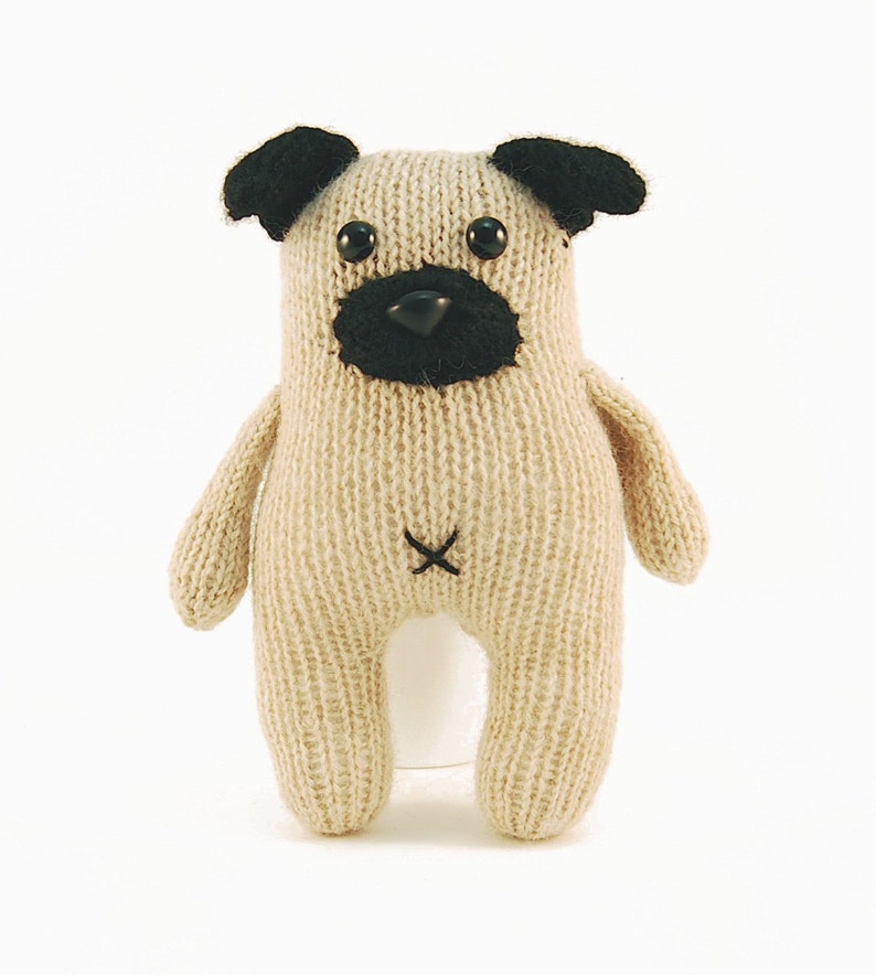 Wasabi the Gregarious Pug Knitting Pattern Pdf INSTANT DOWNLOAD image 2