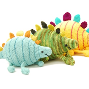 Sherman the Square Dancing Stegosaurus Knitting Pattern Pdf INSTANT DOWNLOAD image 1